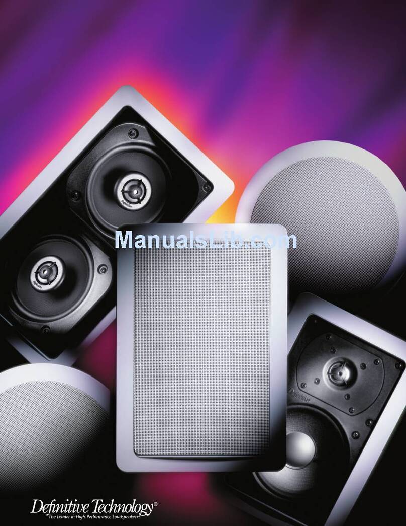 Definitive Technology UIW RCS II User manual
