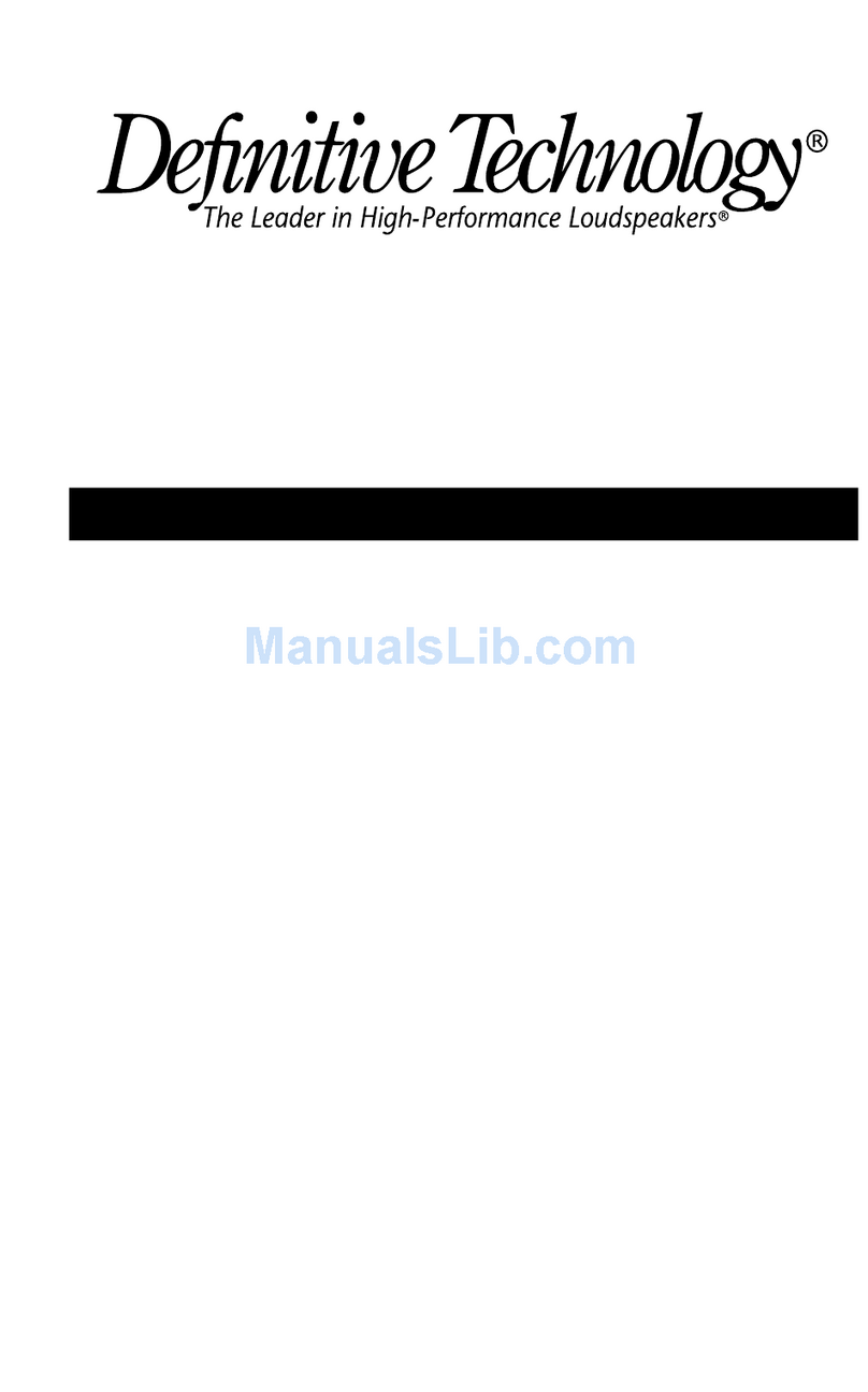 Definitive Technology UIW RCS II User manual