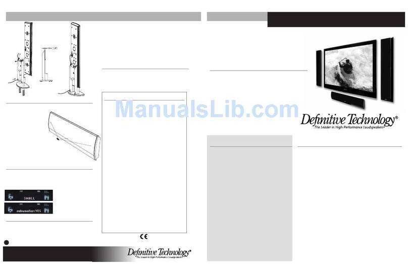 Definitive Technology Mythos XTR-50 User manual