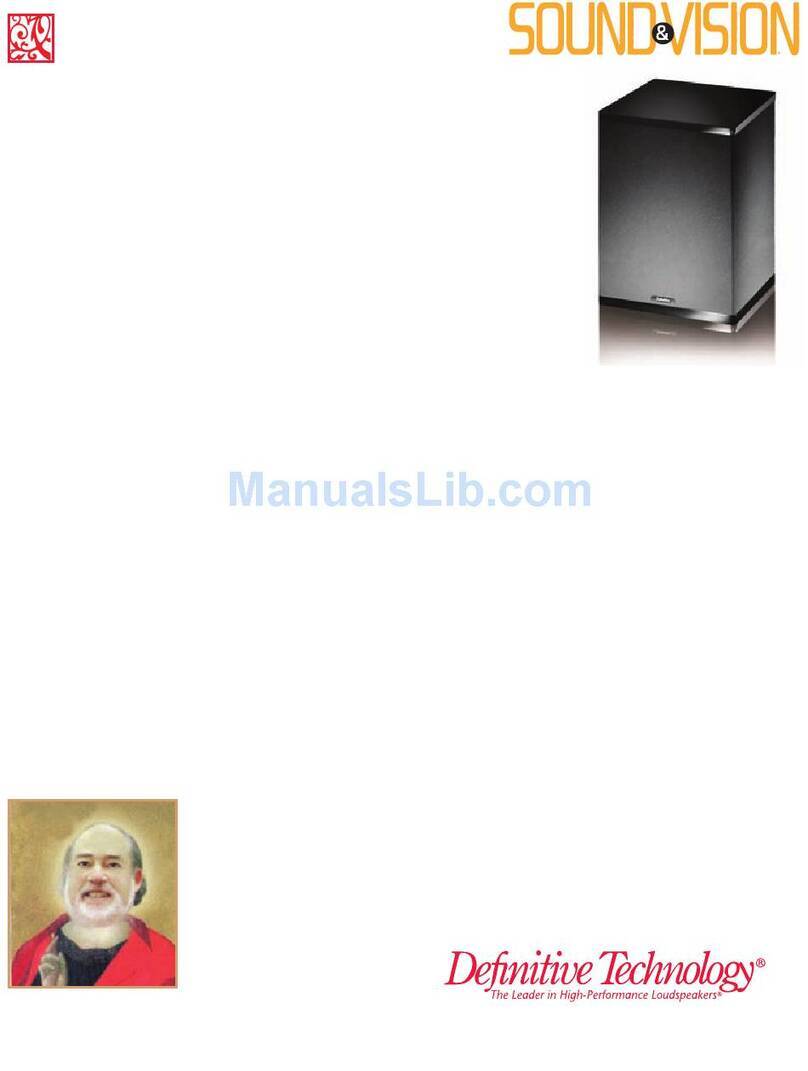 Definitive Technology SuperCube Reference User manual