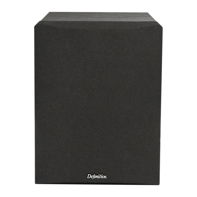 Definitive Technology ProSub 60 owner's manual