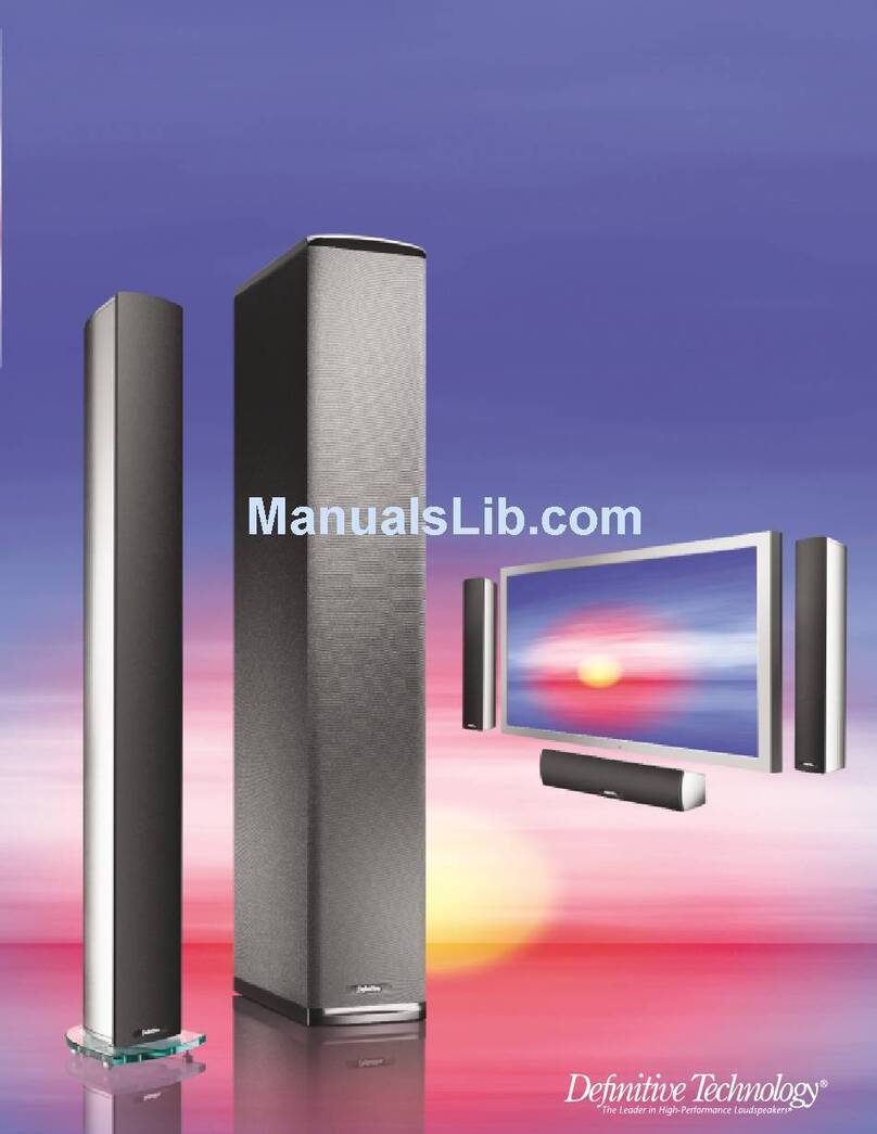 Definitive Technology SuperTower BP7000SC Service manual