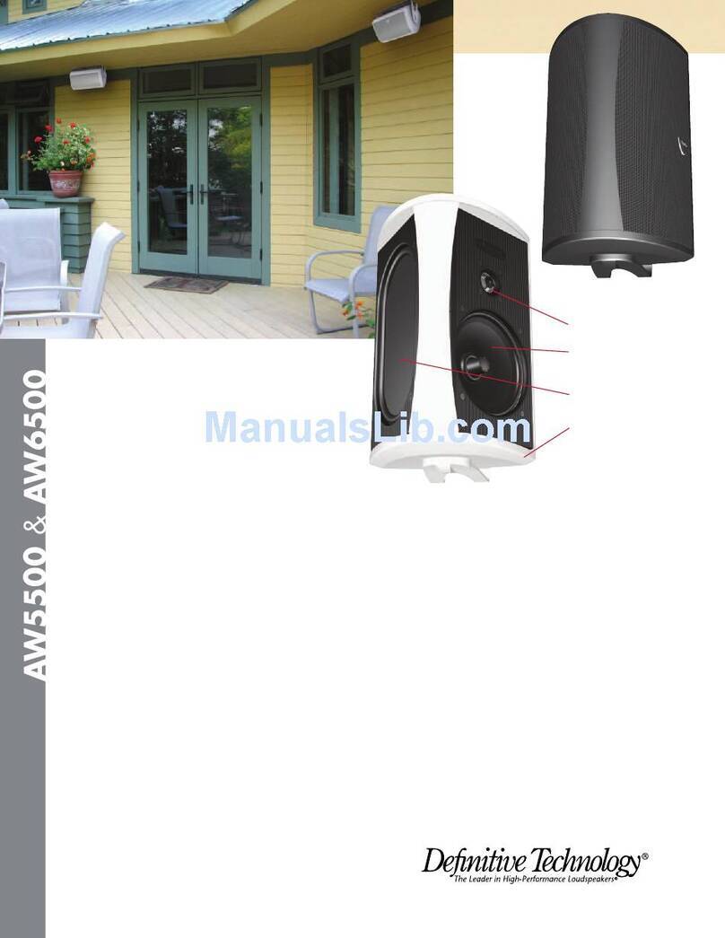 Definitive Technology AW5500 User manual