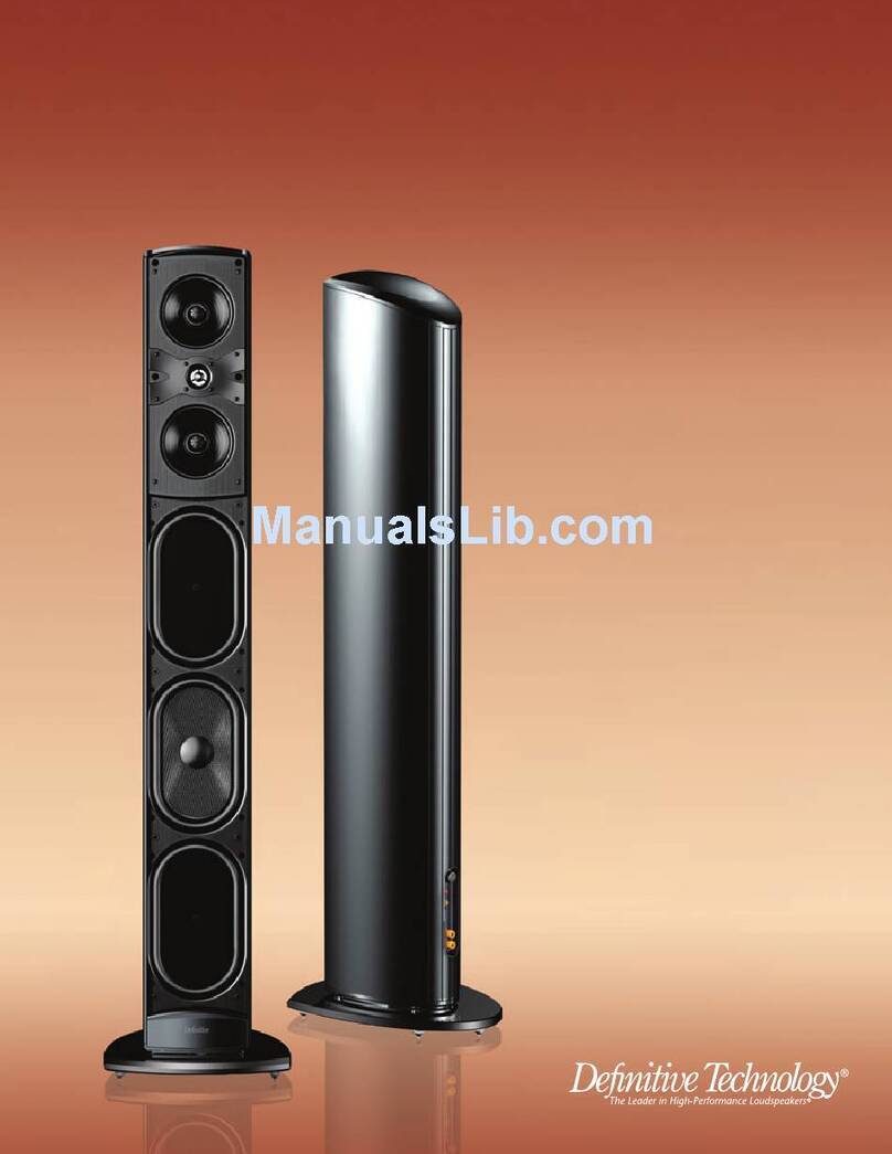 Definitive Technology Mythos Mythos STS User manual