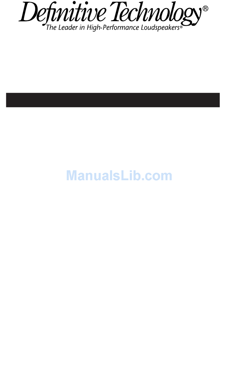 Definitive Technology Mythos Mythos STS User manual