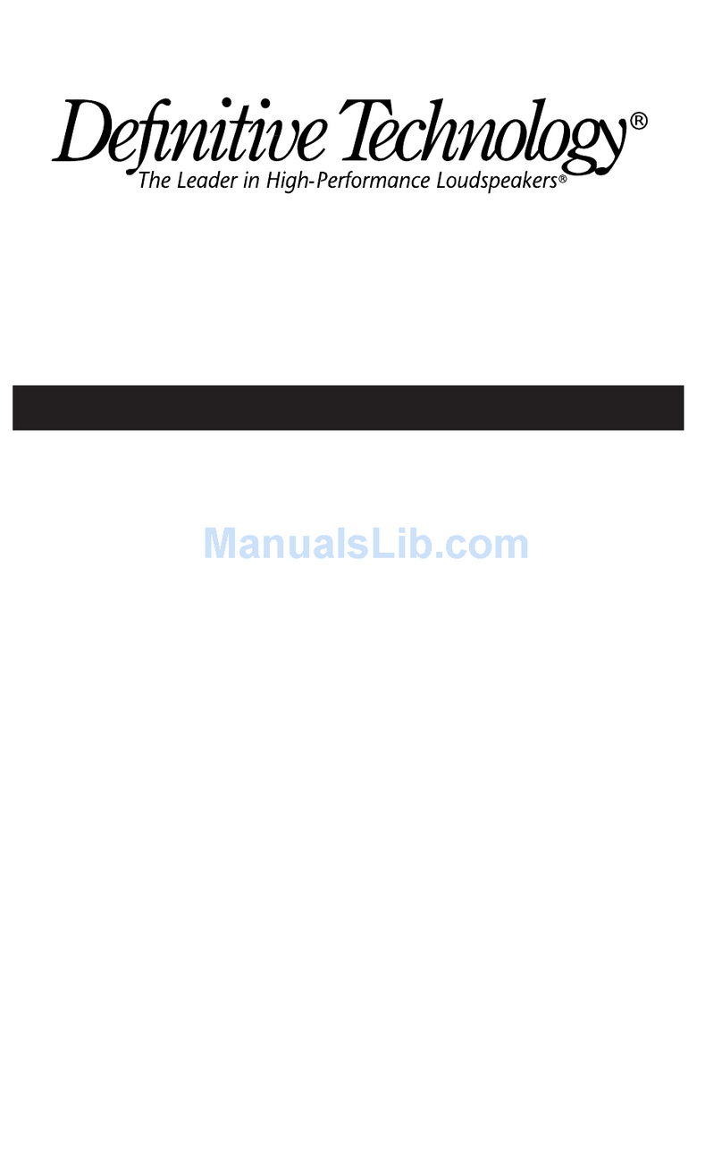 Definitive Technology Mythos Mythos STS User manual