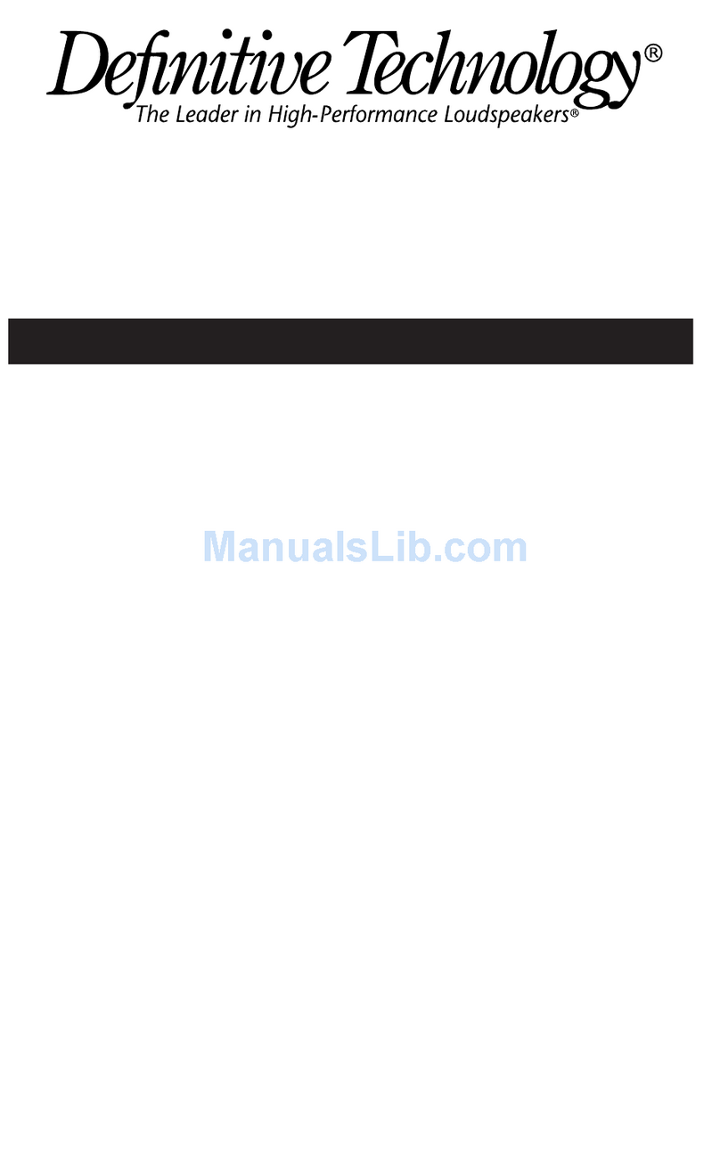 Definitive Technology Mythos Gem User manual