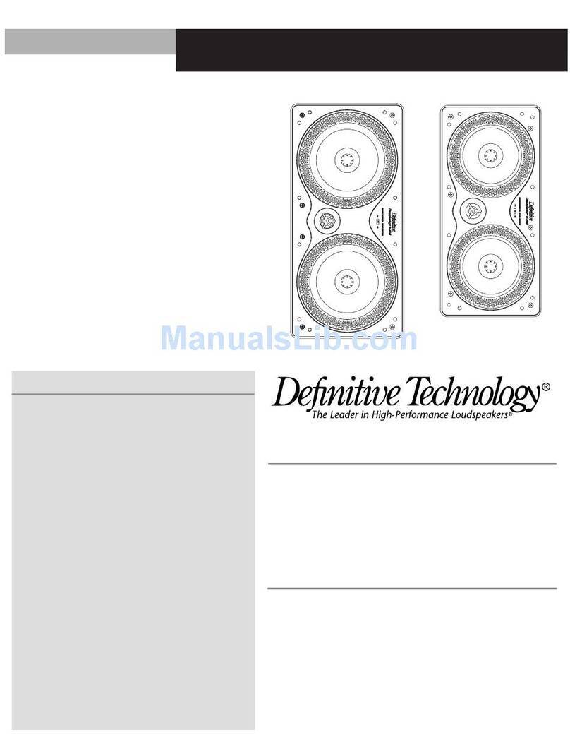 Definitive Technology Di 5.5 LCR User manual