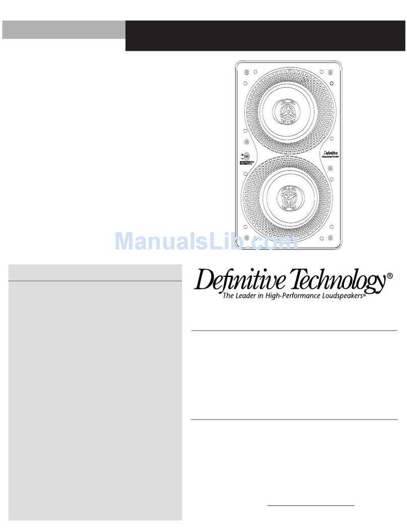 Definitive Technology DI 5.5BPS owner's manual Definitive Technology DI 5.5BPS owner's manual