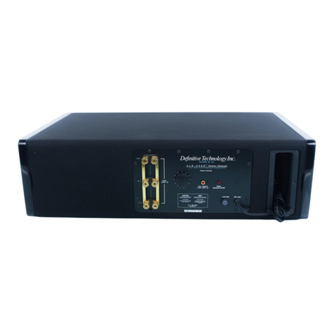 Definitive Technology C/L/R 2500 User manual Definitive Technology C/L/R 2500 User manual