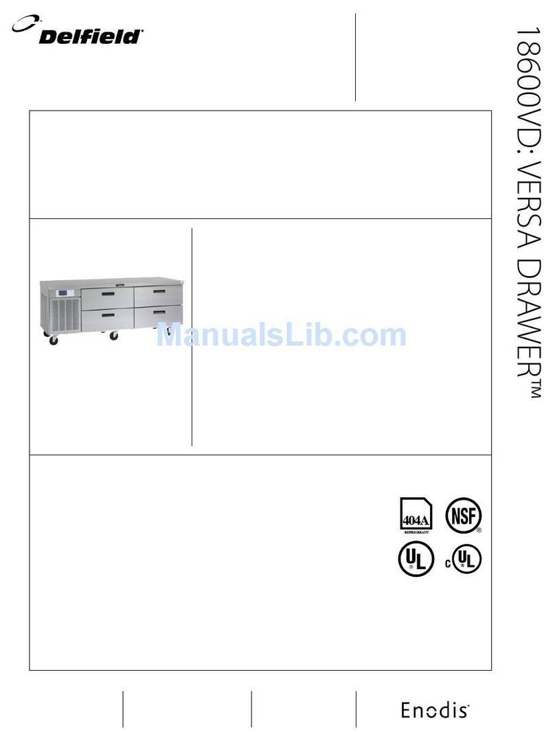 Delfield Versa Drawer 18650VDL Specification sheet