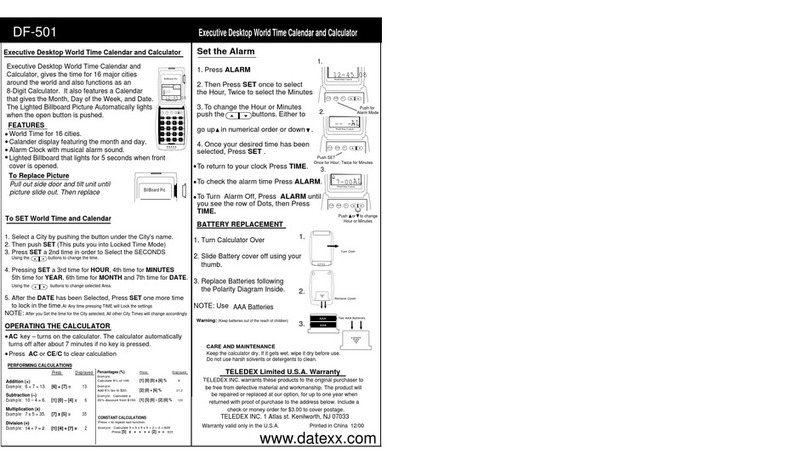 Datexx DF-501 user guide