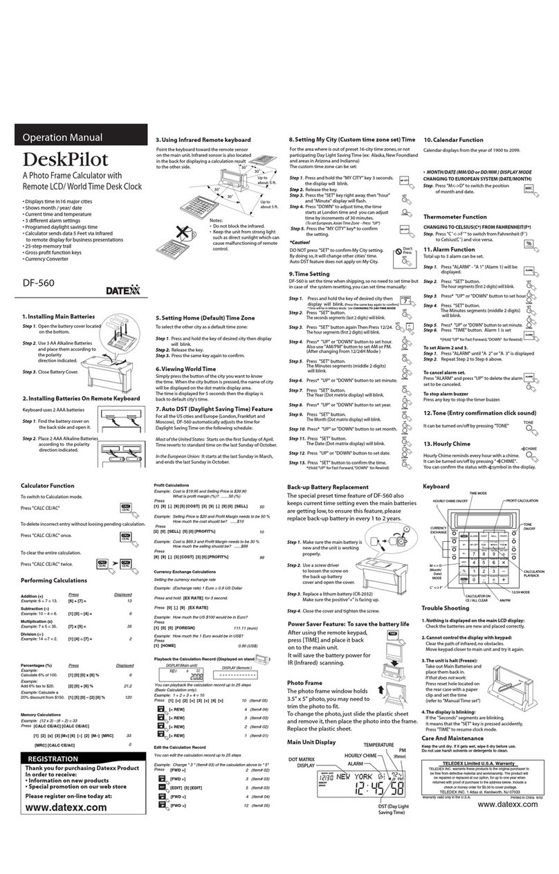 Datexx DeskPilot DF-560 User manual Datexx DeskPilot DF-560 User manual