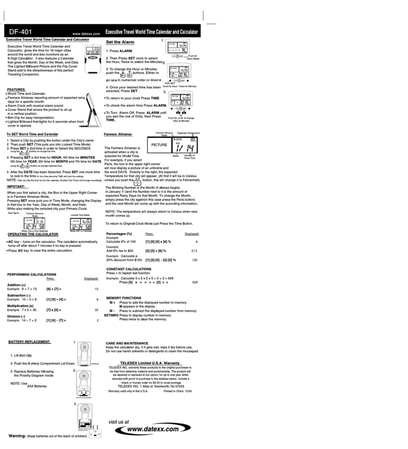 Datexx DF-401 User manual