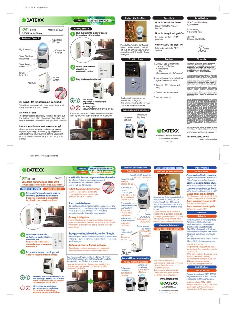 Datexx PM-302 owner's manual