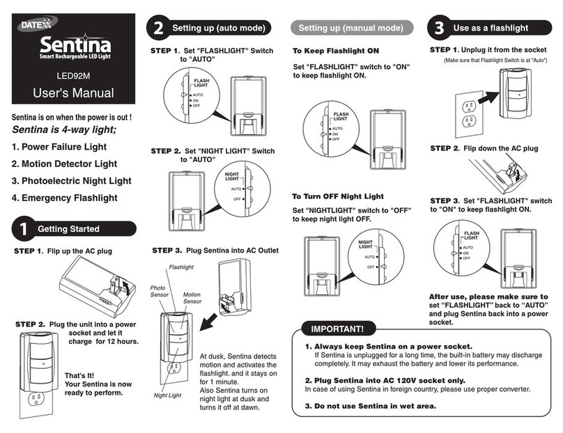 Datexx Sentina LED-92M User manual