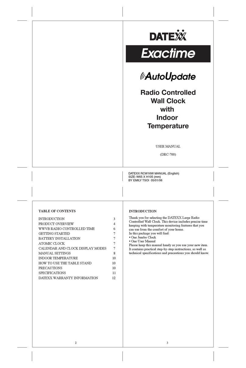 Datexx Exactime DRC-700 user manual