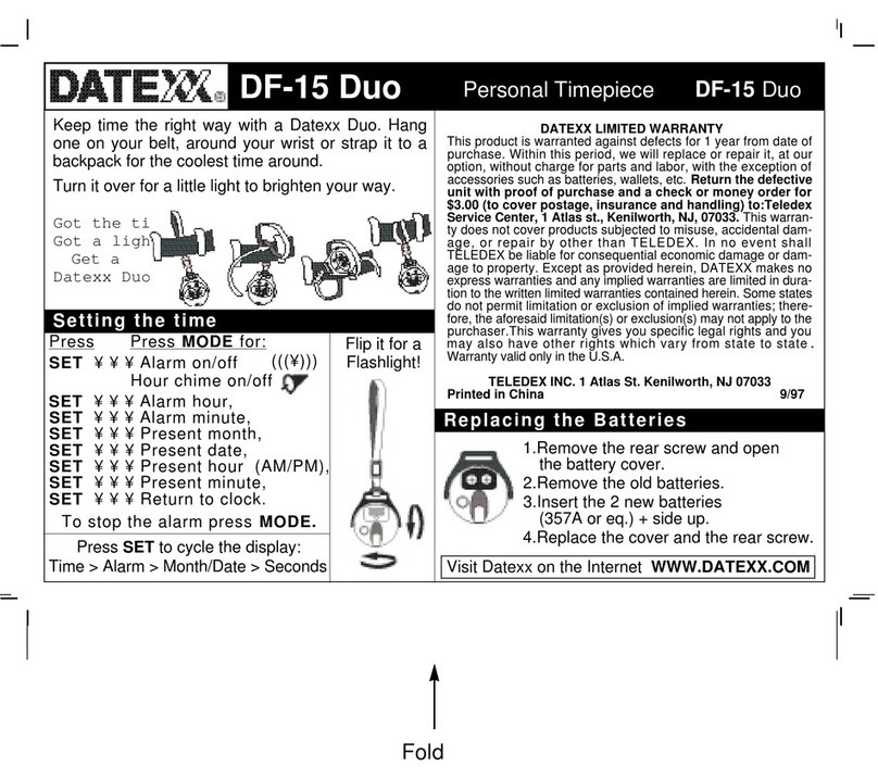 Datexx DF-15 Duo User manual