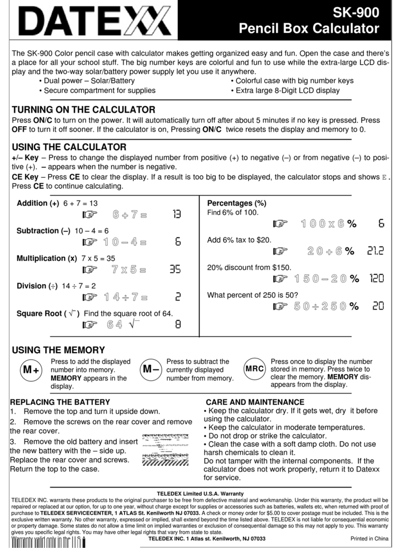 Datexx SK-900 User manual