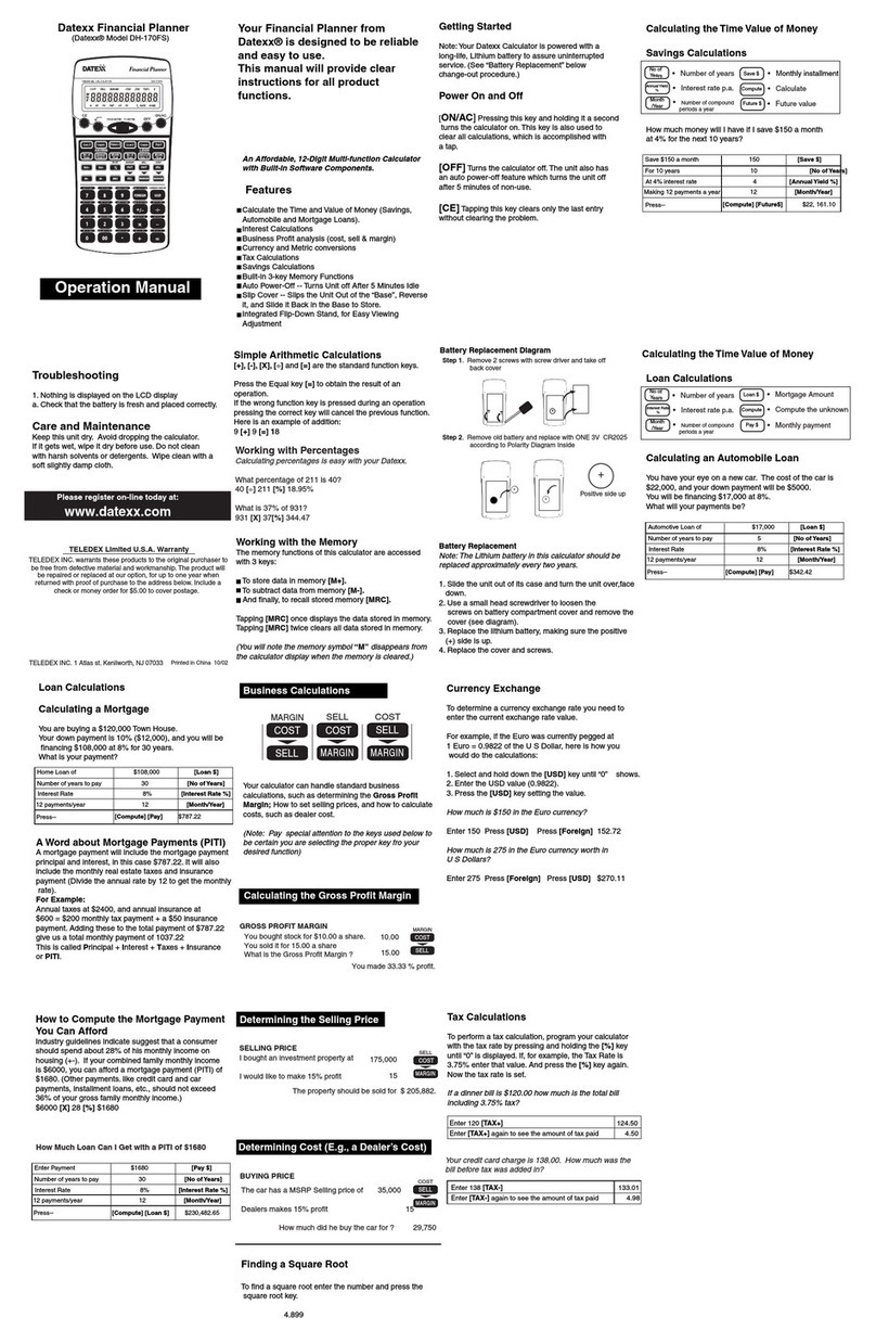 Datexx HT-DRIVE Operation manual