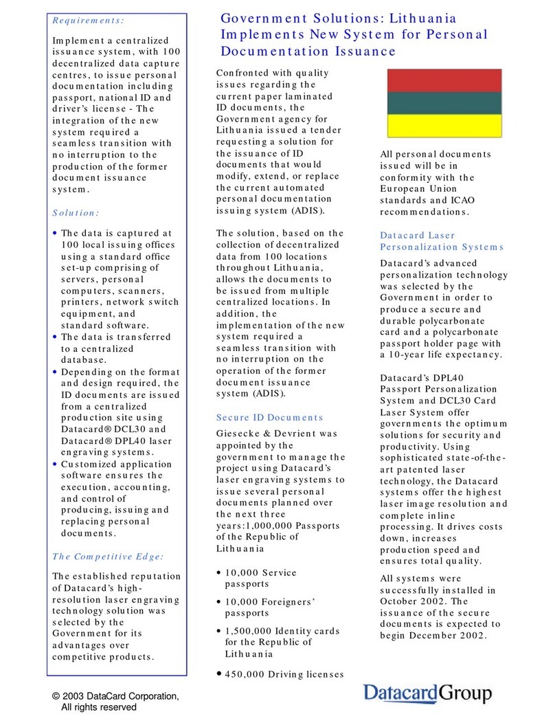 DataCard DCL30 supplementary guide