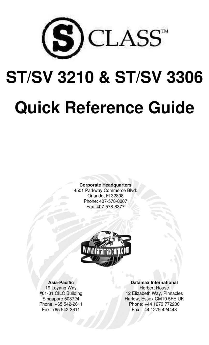 Datamax ST-3210 Quick reference guide
