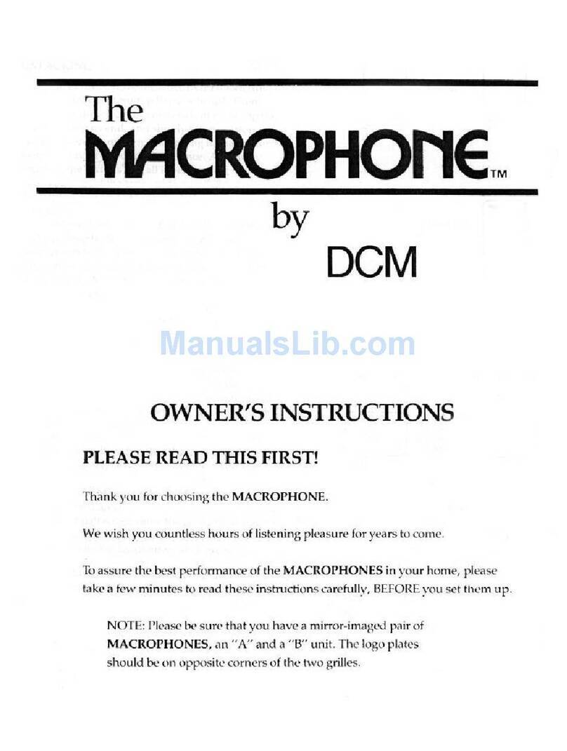 Dcm MACROPHONE User manual