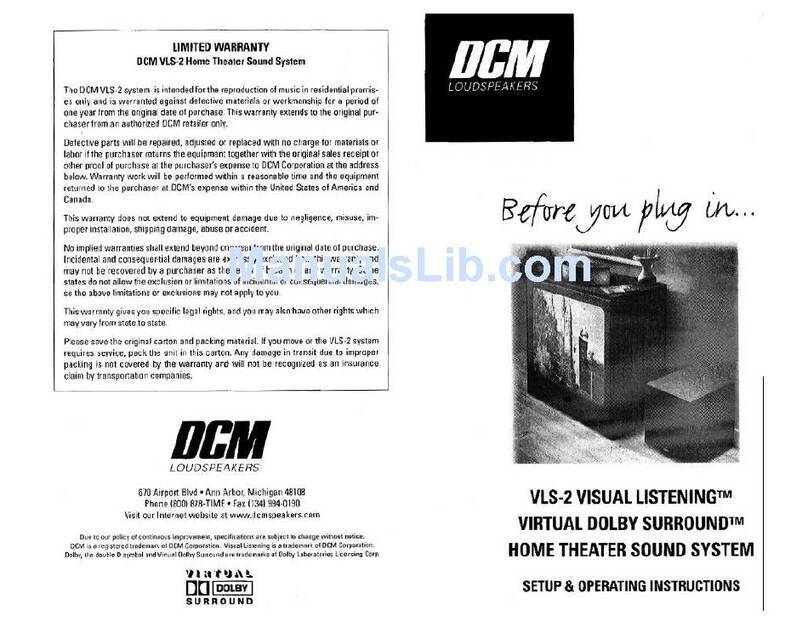 Dcm Visual Listening VLS-2 Setup & operating instruction