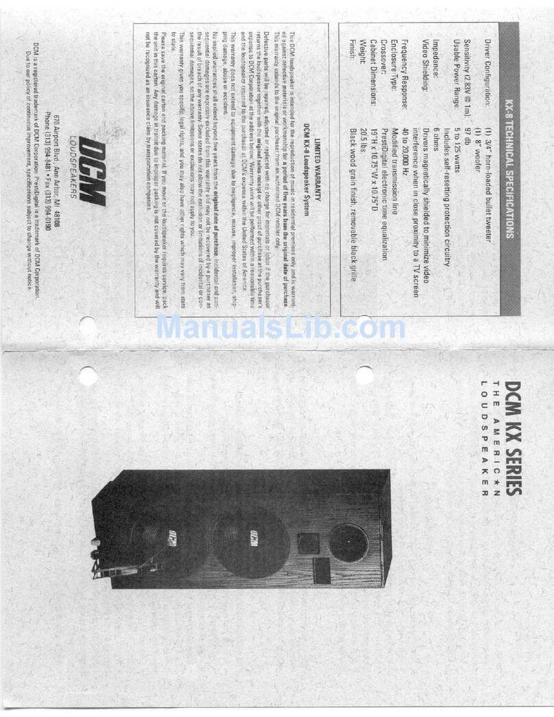 Dcm KX-8 User manual