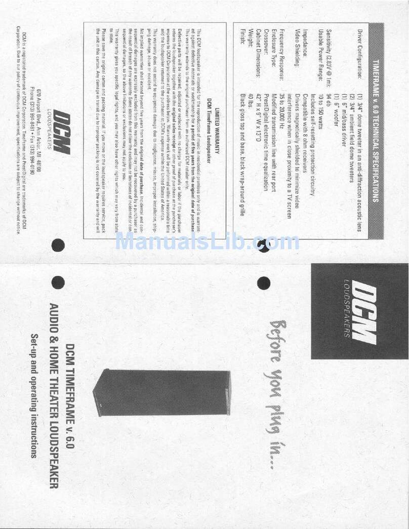 Dcm Time Frame V 6.0 Installation manual