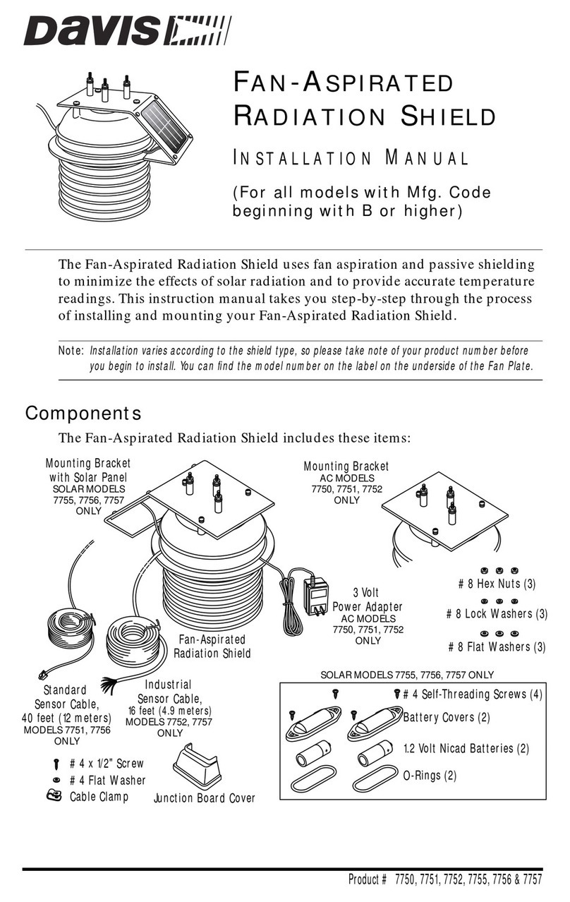 Davis Instruments Fan-Aspirated Radiation Shield User manual