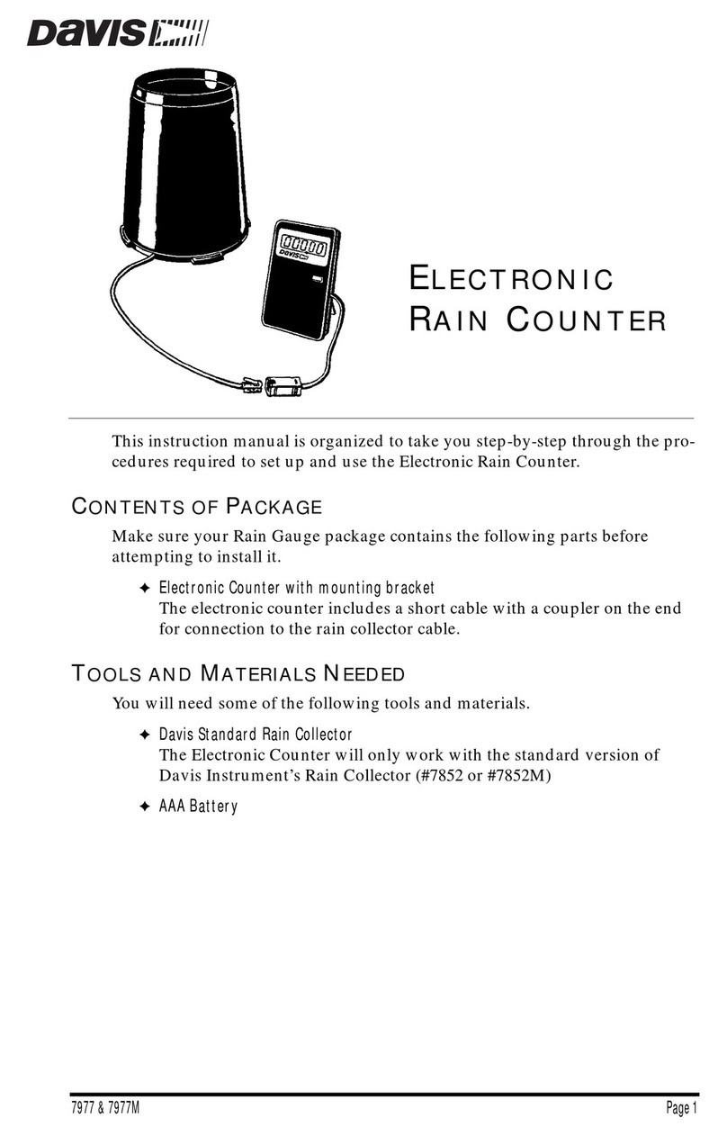 Davis Instruments Electronic Rain Counter instruction manual