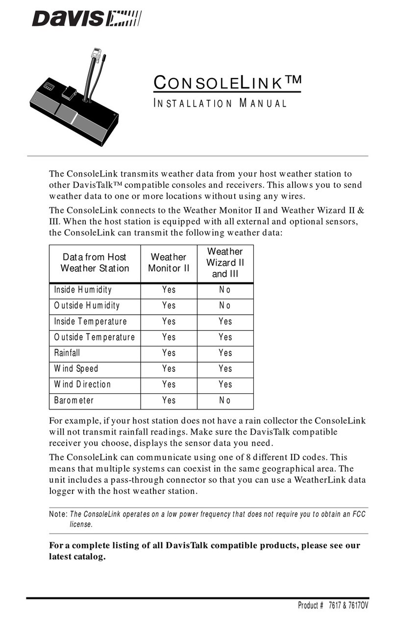 Davis Instruments ConsoleLink installation manual Davis Instruments ConsoleLink installation manual