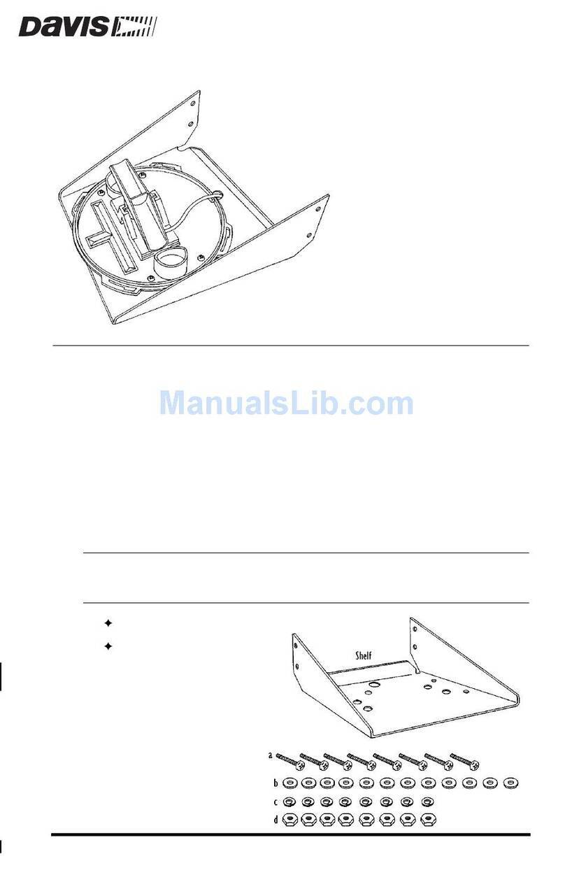 Davis Instruments Rain Collector Shelf User manual