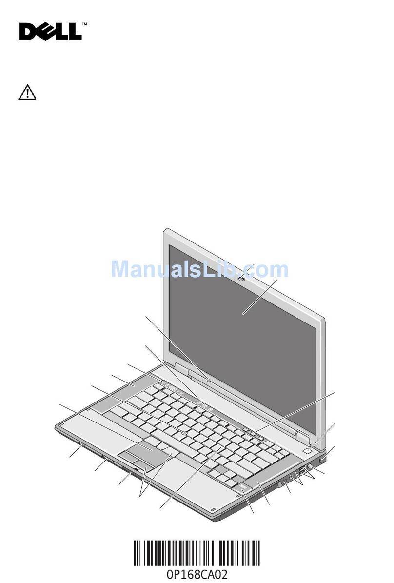 Dell E5400 - Latitude - Core 2 Duo 2.4 GHz Owner's manual Dell E5400 - Latitude - Core 2 Duo 2.4 GHz Owner's manual
