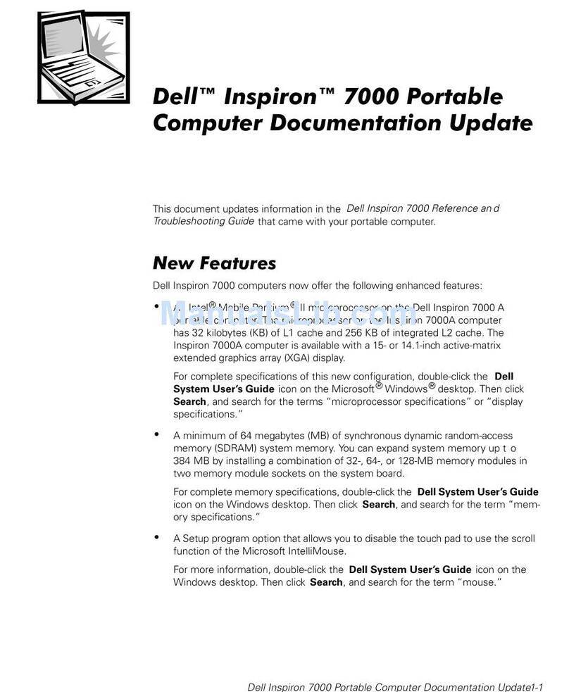 Dell Inspiron 7000 General instructions