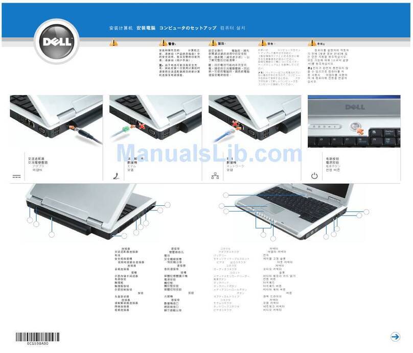 Dell Inspiron 600m Setup guide