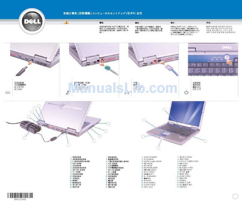 Dell Inspiron 600m Setup guide
