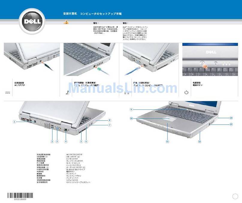 Dell Latitude 100L Setup guide