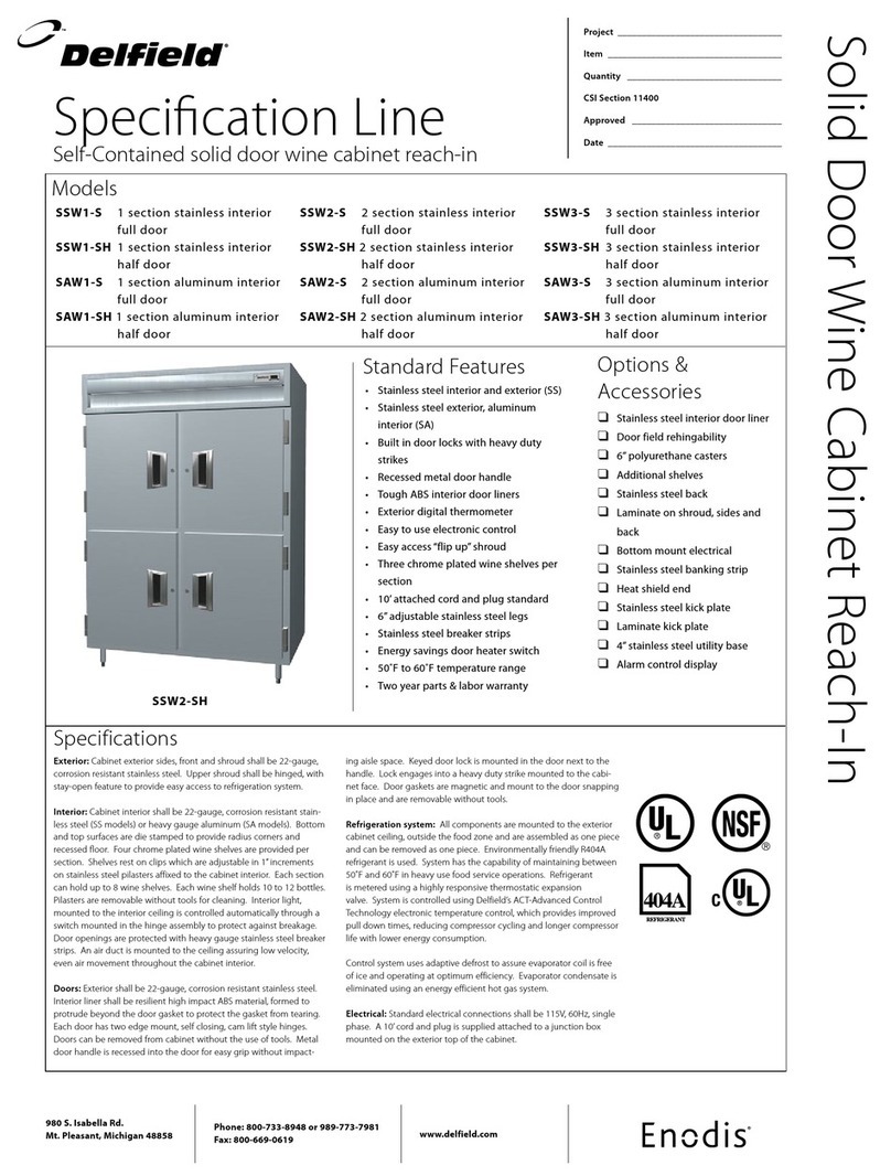 Delfield SAW1-S Specifications