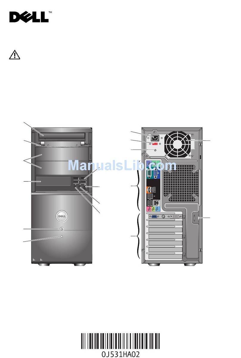 Dell Vostro 220 - Vostro 220 Slim Desktop... Setup and features information