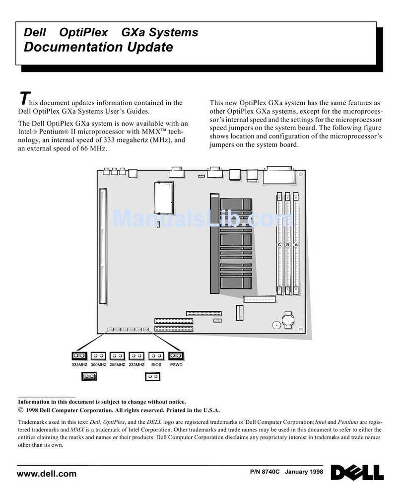 Dell OptiPlex GXa Operator's manual