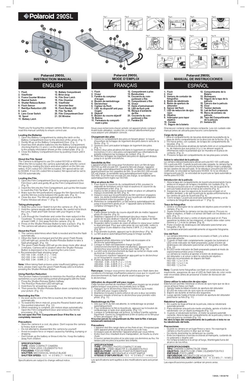 Polaroid 290SL User manual