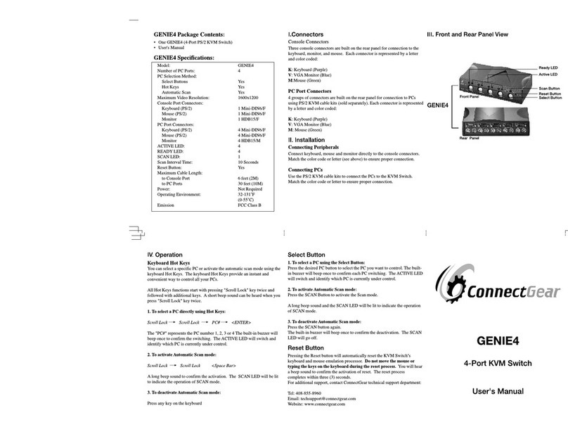 ConnectGear GENIE 4 User manual ConnectGear GENIE 4 User manual