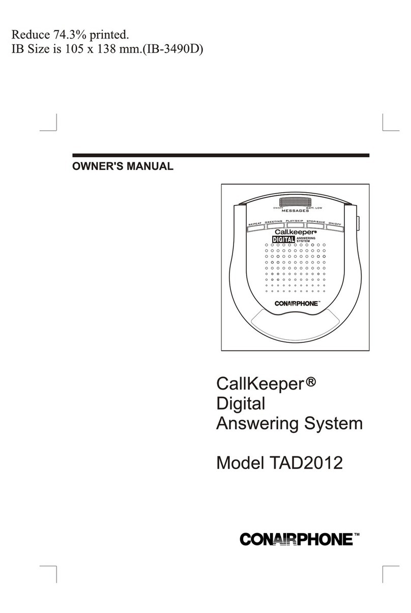 Conairphone TAD2012 User manual