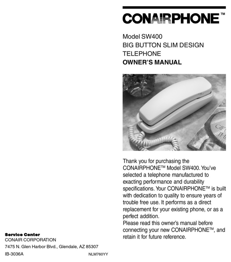 Conairphone SW400 User manual