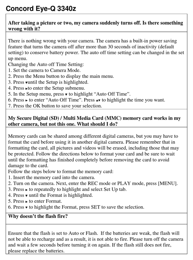CONCORD Eye-Q 3340z Frequently asked questions
