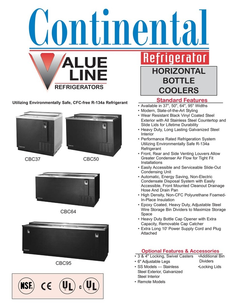 Continental Refrigerator CBC37 Specifications