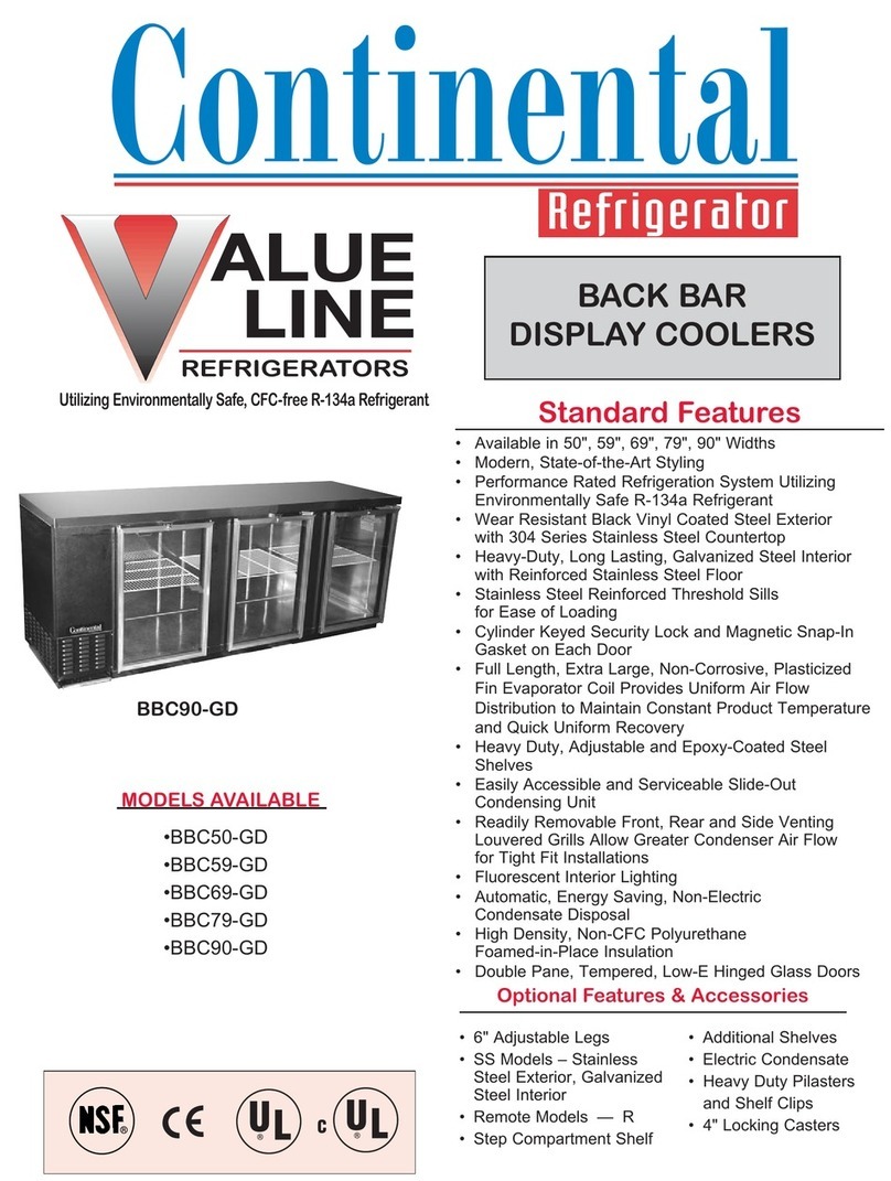Continental Refrigerator BBC50-GD Specifications