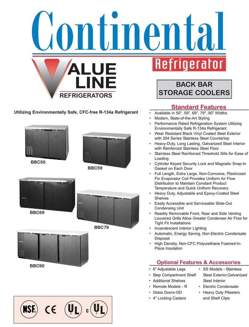 Continental Refrigerator BBC50 Specifications